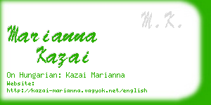 marianna kazai business card